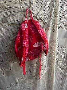 Pink Floral Quilted Backpack